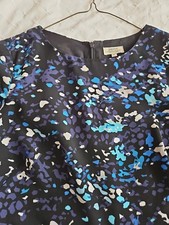Matalan Papaya Fit &Flare Dress In a Black/Blue/White Pattern, Size 12 Used