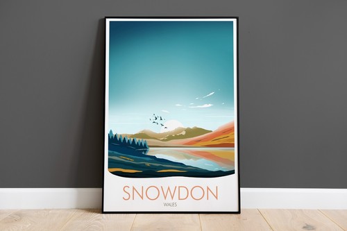 Snowdon print travel - snowdon,