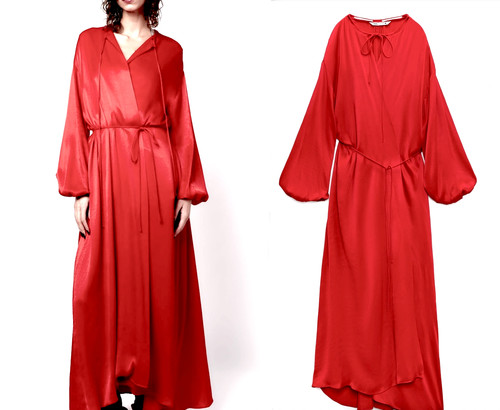 Zara long red maxi dress - maxi,