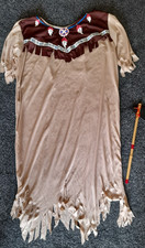 Women's Fancy dress Pocahontas Red Indian Halloween Outfit with axe one size