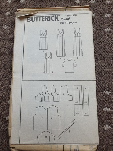 Butterick 5466 misses dresses - butterick,