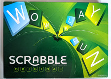 Original Scrabble Board Game by Mattel (2012 Edition) –2 Tiles Missing
