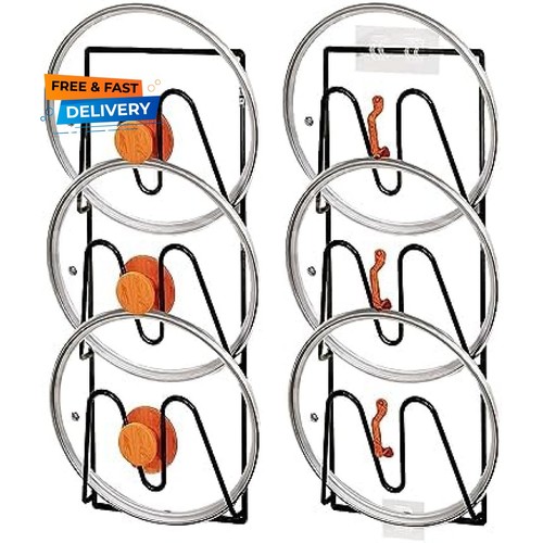 Pot lid organizer rack - 6, tier