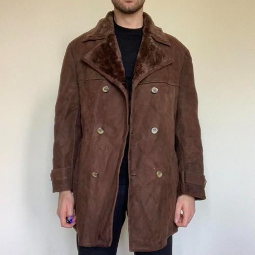 Brown sheepkin shearling suede - brown,