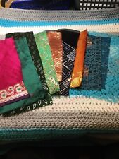 Scrap Sari/Boho Fabric Pieces (10) for Slow Stitching, Patchwork Etc.