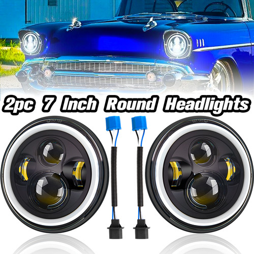 Pair led headlights e - 7",