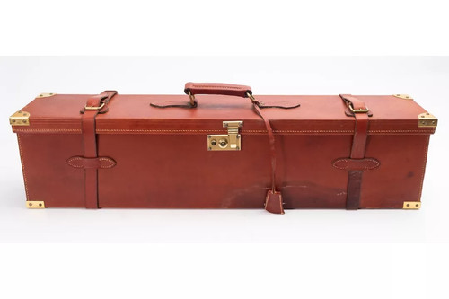 Leather double guncase - leather,