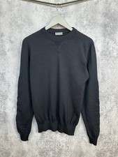 Dior Homme 100% Lana Wool Sweater Black Jumper Ribbed Sleeve Men's Size M