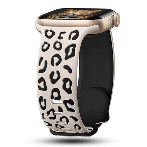 Leopard silicone strap band - leopard,
