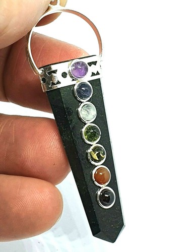 Black tourmaline pendant - tourmaline, 7