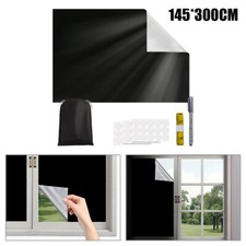 300x145cm Portable Blackout Blind Blinds Window Easy to Stick Travel and Bedroom
