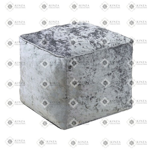 Crushed velvet bean bag - crushed,