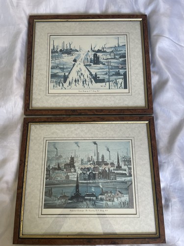 Pair vintage framed s - of,