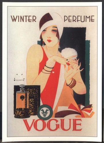 Modern postcard vogue winter - modern, postcard: