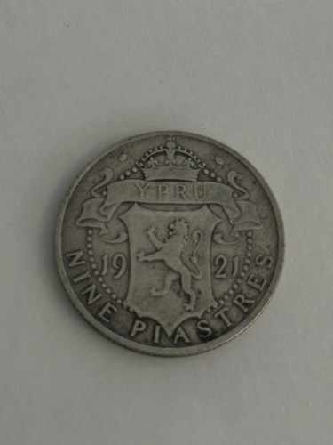 1921 cyprus silver piastres - 1921,