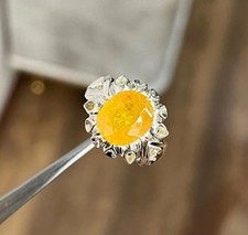 4.00Ct Oval Cut Natural Yellow