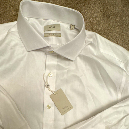 Moss men tailored fit white - men's,