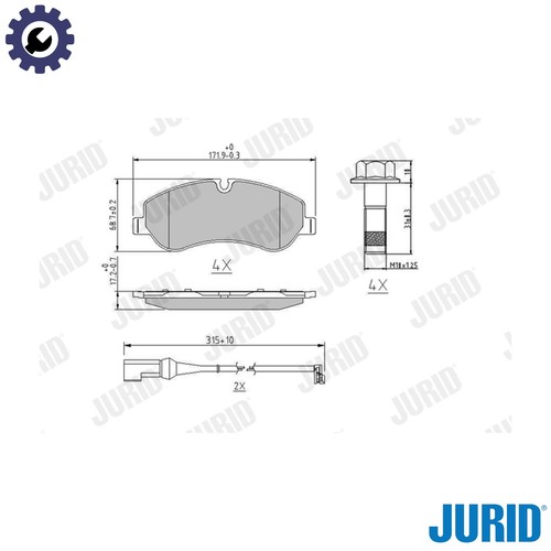 Brake pad set - disc,