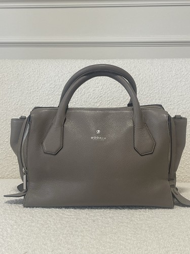 Modalu black leather - black, shoulder