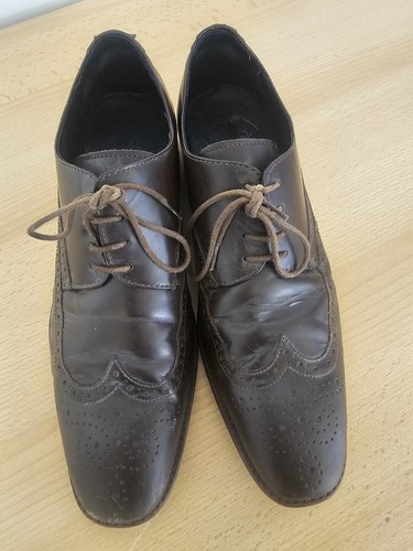 John white dark brown leather - john,