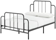 HABITAT JACQUES DOUBLE METAL BED FRAME - BLACK