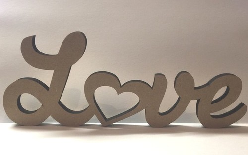 Freestanding love wooden 9mm - love,