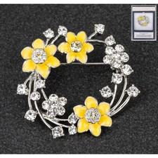 Brooch Radiant Daffodil Round