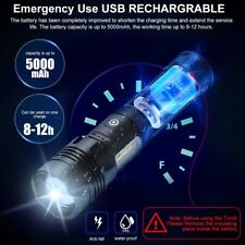 LED Torch Rechargeable High Lumens with COB Side Light & Emergency Charger £30