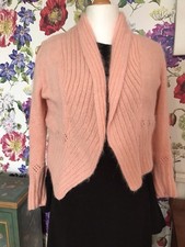 Peach hand knitted angora