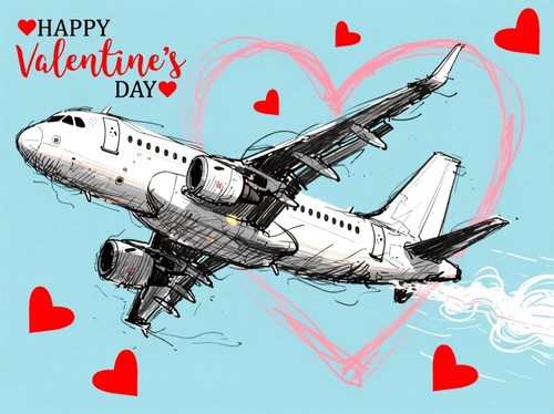 Aeroplane card greeting - ,