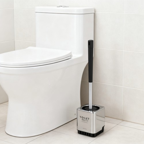 Toilet brush holder - toilet, w/soft