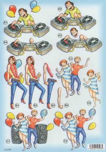 Die cut decoupage no - decoupage, (no