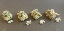 4 Metal Warhammer Epic 40k Imperial Guard Basilisk SP Guns OOP