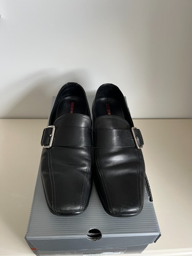 Mens black leather - prada, shoes
