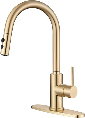 Elegant brushed brass kitchen - elegant,