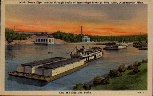 Barge fleet mississippi - mississippi, river