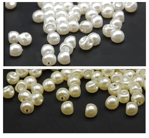 White ivory pearl bead - or,