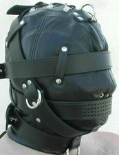 Genuine Leather Bondage Hood
