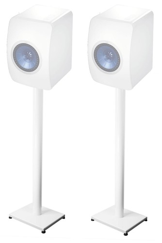 Pair steel white stands - steel,
