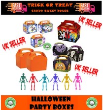 HALLOWEEN PARTY MEAL BOXES - SPOOKY KIDS CHILDREN TRICK OR TREAT FOOD SWEET BAG