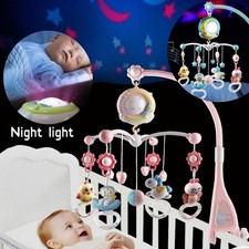 Baby Musical Crib Bed Bell Cot