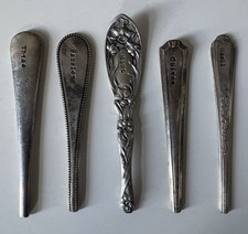 Vintage Metal Herb Labels x 5 Basil Chives Mint Parsley & Thyme Gardener’s Gift 