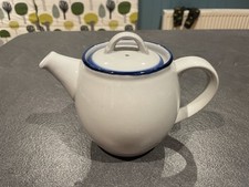 Highland Stoneware Blue Edge Teapot, 900ml, Excellent Condition