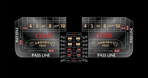 Craps table layout - layout, 8