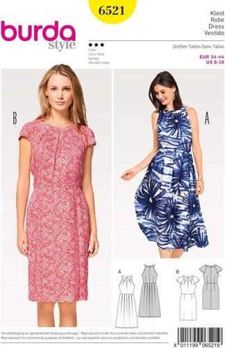 Burda 6521 misses dresses - burda,