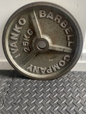 Rare Ivanko single 25kg steel weight Plate.