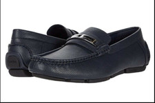 Calvin Klein Merve B4F9476 Navy Blue Leather Moccasins Loafers Shoes £119.99