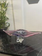 Large Mirano Glass Purple And Blue Vase