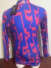 J. LINDEBERG AELLO MEN'S SOFT COMPRESSION PRINT TOP MEDIUM GLITCH BRIDGE NEW
