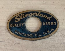 SLINGERLAND Black & Gold Oval